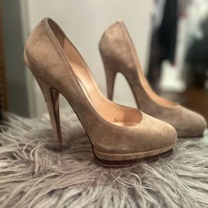 Casadei Tan Suede Heels